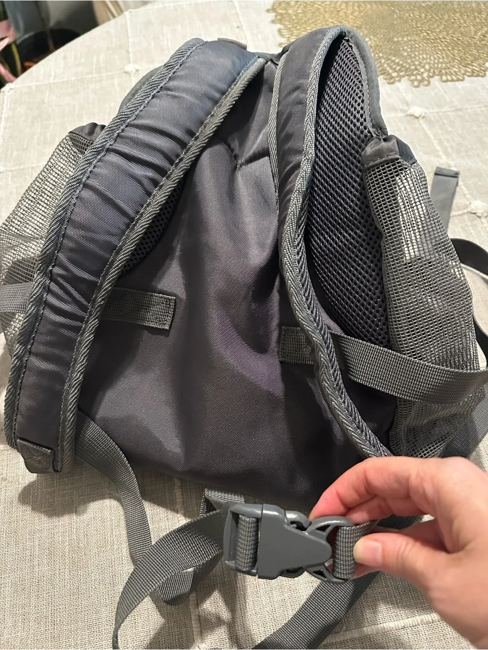 Outward Hound light gray Front Dog Carrier Backpack Bag small to Medium,